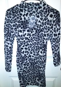 Black and white Leopard Dress